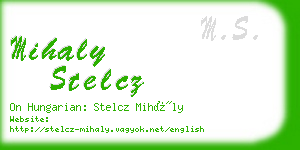 mihaly stelcz business card